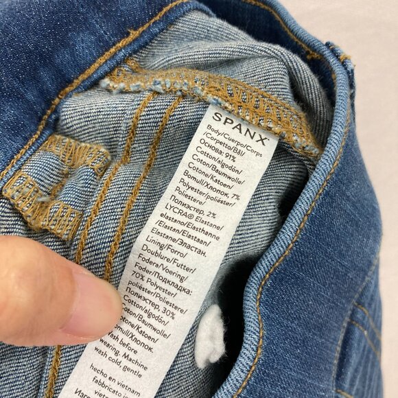 SPANX Flare Soft Stretch Pull-on Jeans in Vintage Indigo Denim Size Large - Picture 3 of 10